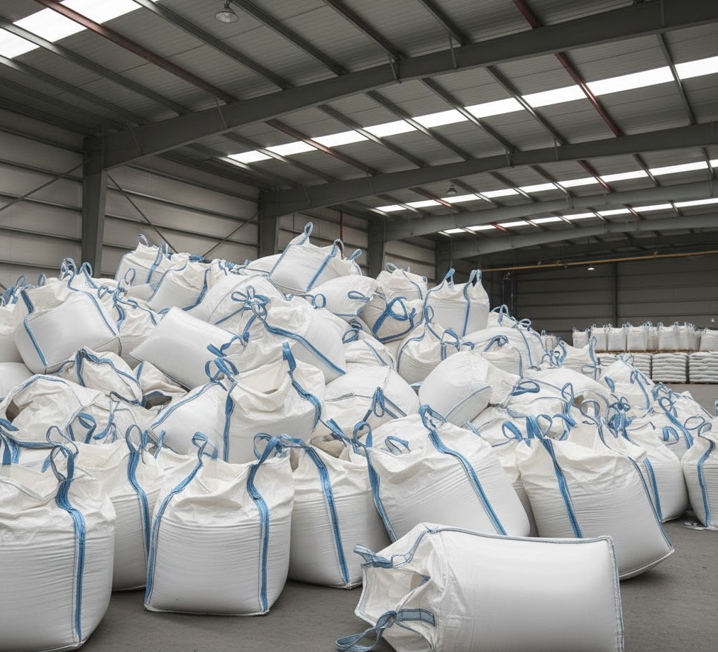 Large inventory of bulk bags ready for distribution